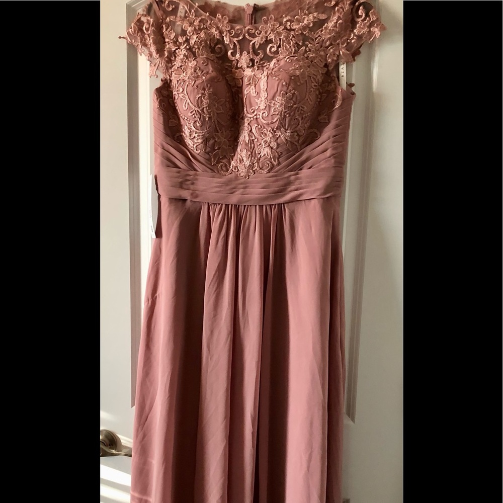 Azazie Erma mother of bride dress. Size 10. Dusty Rose. shoulders too snug on me